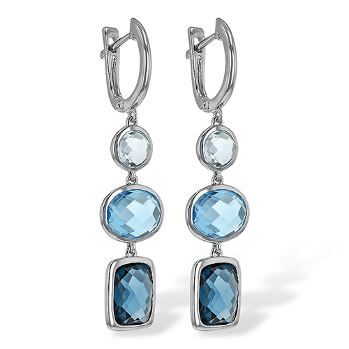 Gemstone dangle earrings
