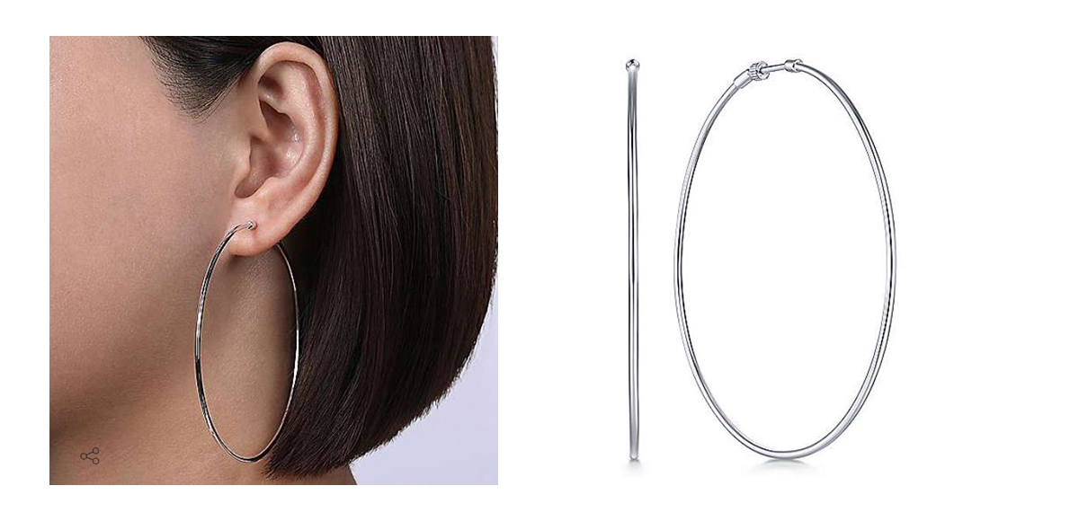 Large hoop earrings